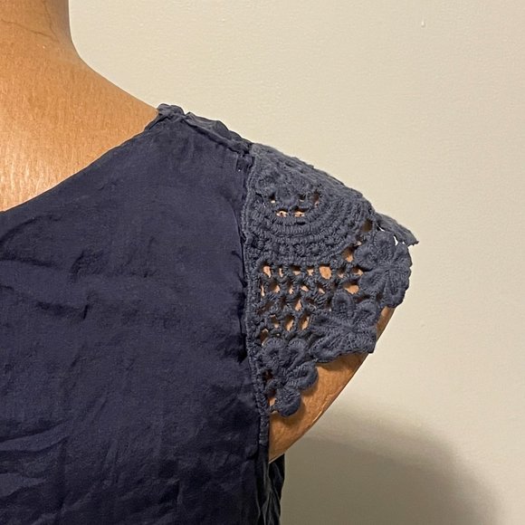 CARLA CONTI - navy blue top - size large - Picture 5 of 7